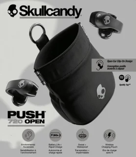 Skullcandy Push 720 Open True Wireless Oordopjes Zwart