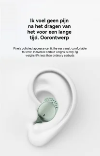 Sleep Plugs Draadloze Bluetooth 5.3 Oordopjes Zwart