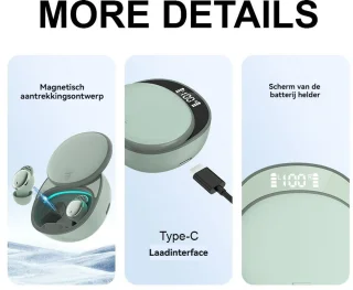 Sleep Plugs Draadloze Bluetooth 5.3 Oordopjes Zwart