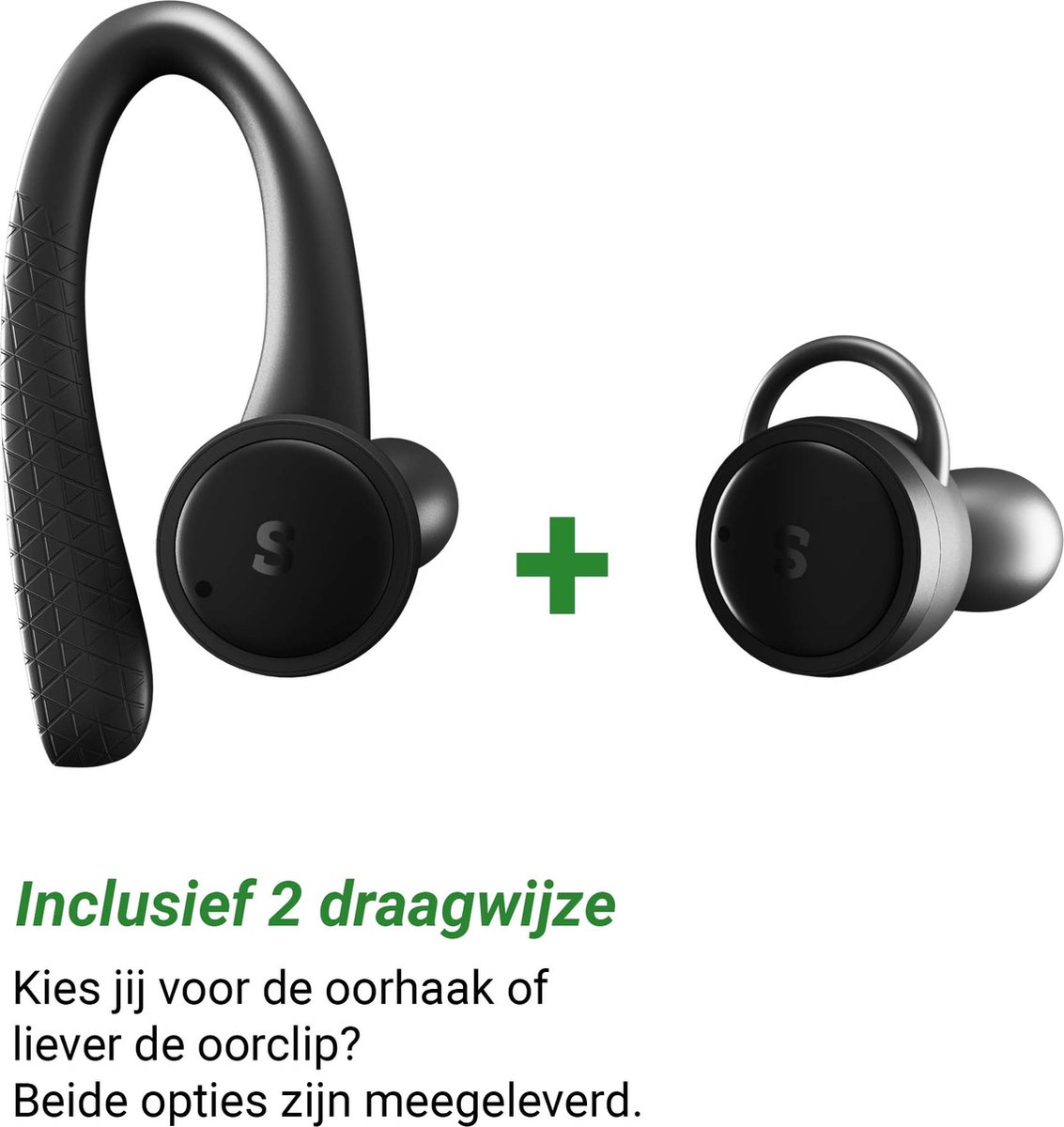 Sonume Sport Volledig Draadloze Bluetooth Oordopjes Zwart