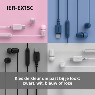 Sony IER-EX15C in-ear oordopjes Zwart