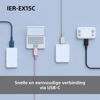 Sony IER-EX15C in-ear oordopjes Zwart