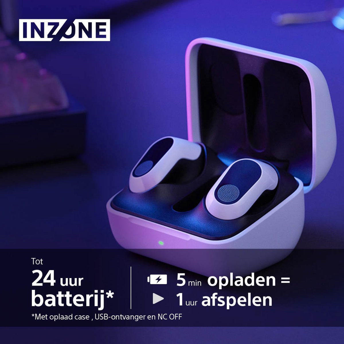 Sony INZONE Buds Draadloze Gaming Oordopjes Wit