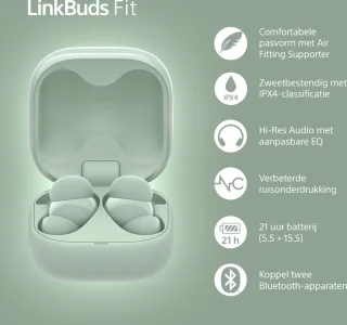 Sony LinkBuds Fit Draadloze Oordopjes Groen