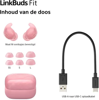 Sony LinkBuds Fit Draadloze Oordopjes Roze