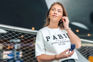 Sony LinkBuds Fit Olivia Rodrigo paars draadloze oordopjes