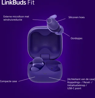 Sony LinkBuds Fit Olivia Rodrigo paars draadloze oordopjes