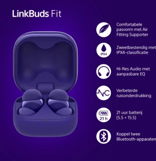 Sony LinkBuds Fit Olivia Rodrigo paars draadloze oordopjes