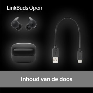 Sony LinkBuds Open draadloze oordopjes zwart