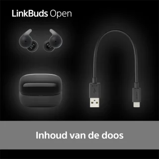 Sony LinkBuds Open draadloze oordopjes zwart