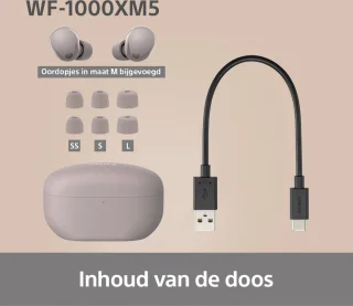 Sony WF-1000XM5 draadloze oordopjes Smoky Pink