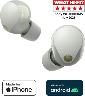 Sony WF-1000XM5 Draadloze Oordopjes Zilver