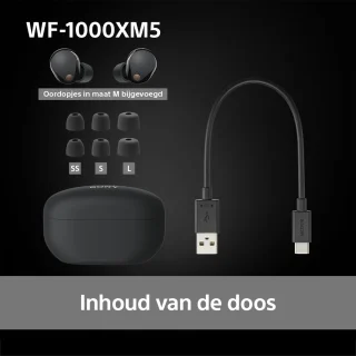 Sony WF-1000XM5 Draadloze Oordopjes Zwart