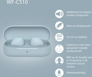 Sony WF-C510 Draadloze Oordopjes Blauw