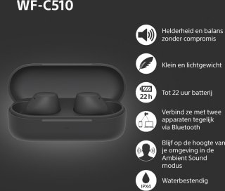 Sony WF-C510 draadloze oordopjes zwart