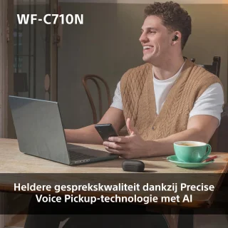 Sony WF-C710N Draadloze Noise Cancelling Oordopjes Zwart