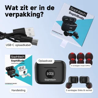 SophiBuds Draadloze Bluetooth Oordopjes Zwart