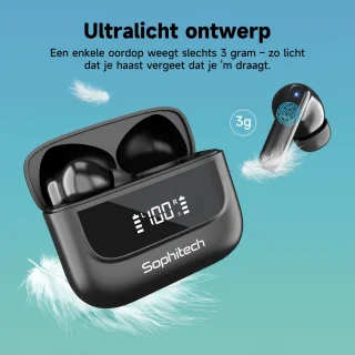 SophiBuds Pro Draadloze Bluetooth Oordopjes Zwart