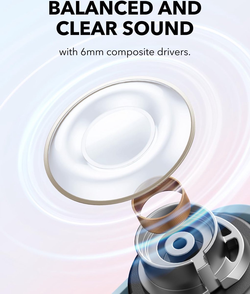 soundcore A30i draadloze oordopjes Bluetooth 5.4 Light Blauw