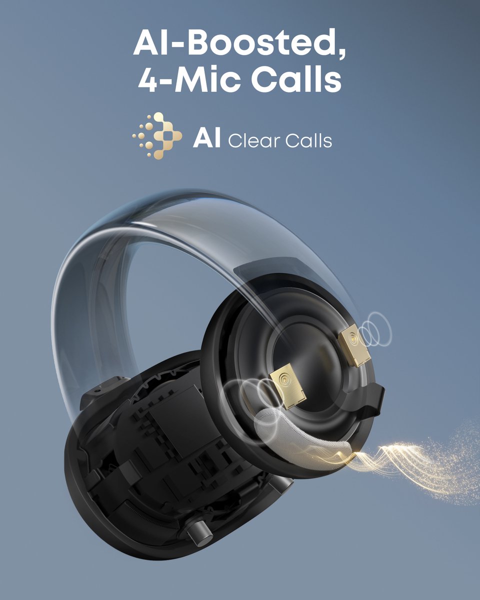 Soundcore Aeroclip True Wireless In-ear Bluetooth Headset Zwart