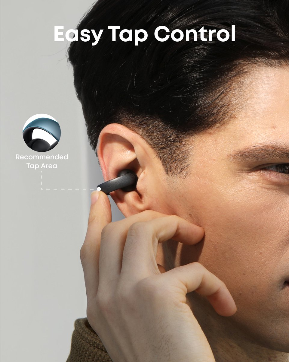 Soundcore Aeroclip True Wireless In-ear Bluetooth Headset Zwart