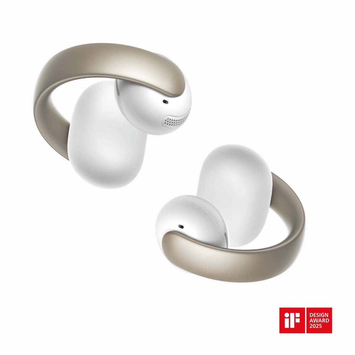 Soundcore Aeroclip True Wireless Open-Ear Headset Champagne Wit
