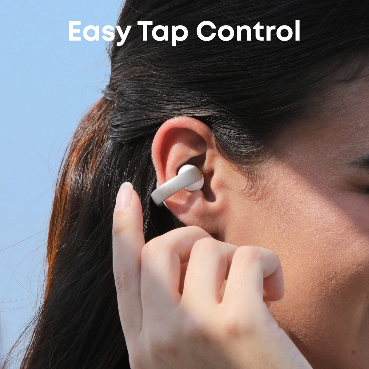 Soundcore Aeroclip True Wireless Open-Ear Headset Champagne Wit