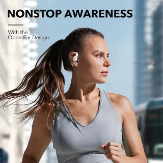 soundcore AeroFit Pro Draadloze Open-Ear Oordopjes Wit