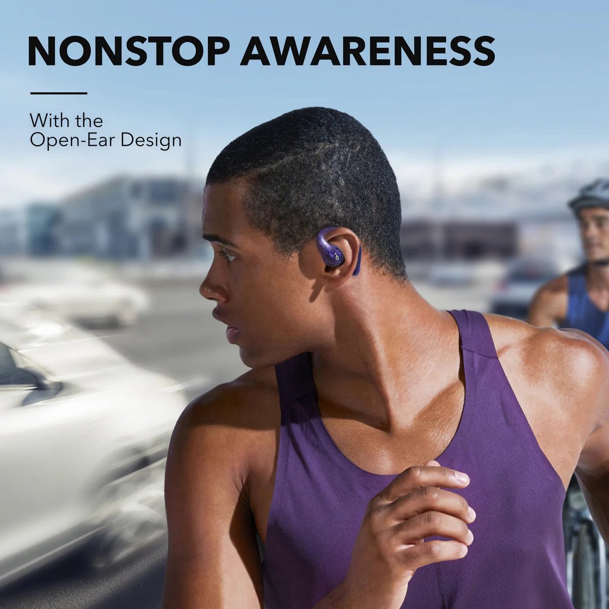 soundcore by Anker AeroFit Pro Draadloze Open-Ear Oordopjes Paars
