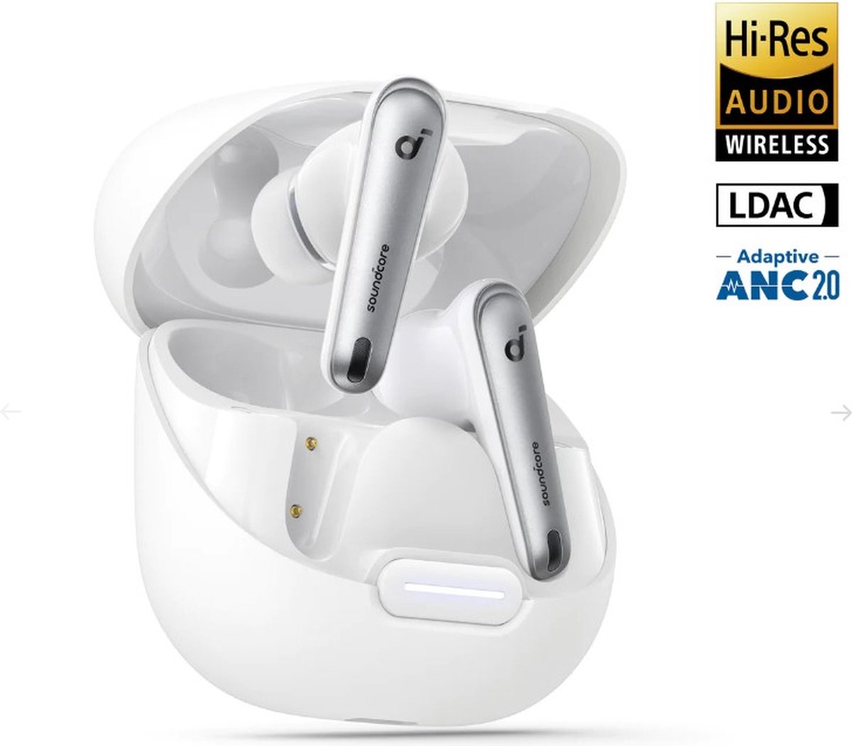 De soundcore by Anker Liberty 4 NC Draadloze Oordopjes Wit in één oogopslag