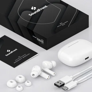 SoundFront Pro Draadloze Bluetooth Oordopjes Wit