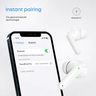 SoundFront Pro Draadloze Bluetooth Oordopjes Wit