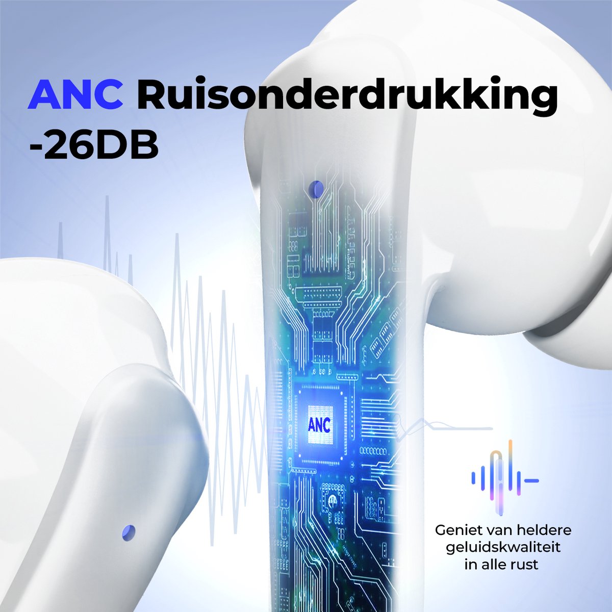 Wat vinden we goed aan de SoundFront Ultimate Draadloze Bluetooth Oordopjes Wit
