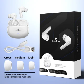 SoundFront Ultimate Draadloze Bluetooth Oordopjes Wit