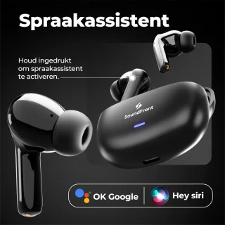 Soundfront Ultimate Draadloze Bluetooth Oordopjes Zwart