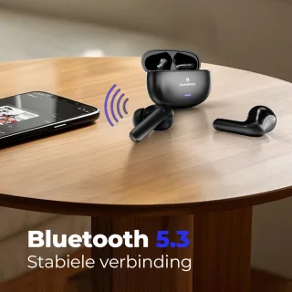 Soundfront Ultimate Draadloze Bluetooth Oordopjes Zwart