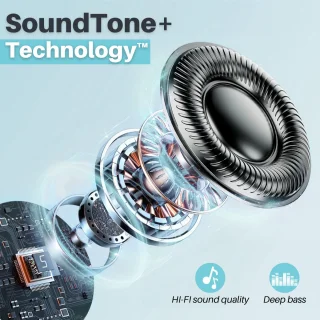 Soundtrex Display Bluetooth 5.3 Draadloze Oordopjes Zwart