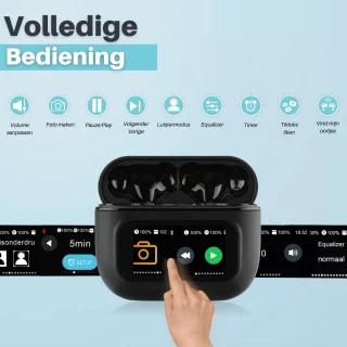 Soundtrex Display Bluetooth 5.3 Draadloze Oordopjes Zwart