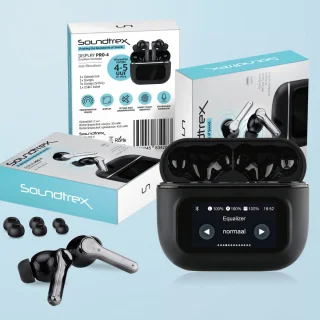 Soundtrex Display Bluetooth 5.3 Draadloze Oordopjes Zwart