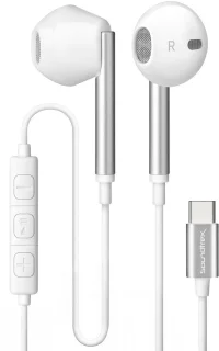 Soundtrex USB-C Bedrade Oortjes Met Microfoon Wit