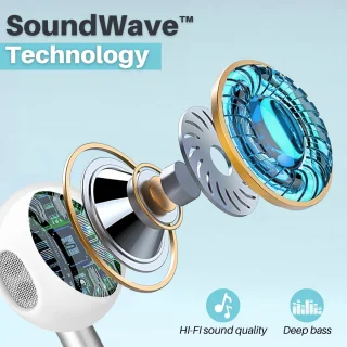 Soundtrex USB-C Bedrade Oortjes Met Microfoon Wit