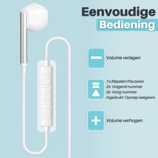 Soundtrex USB-C Bedrade Oortjes Met Microfoon Wit