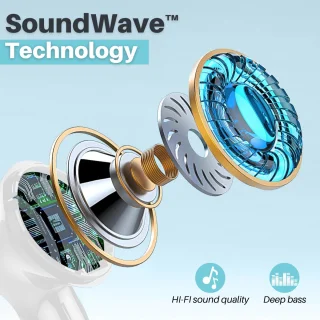 Soundtrex X-Pro Draadloze Bluetooth Oordopjes Wit