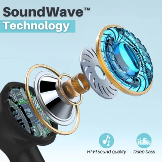 Soundtrex X-Pro Draadloze Bluetooth Oordopjes Zwart