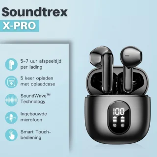 Soundtrex X-Pro Draadloze Bluetooth Oordopjes Zwart
