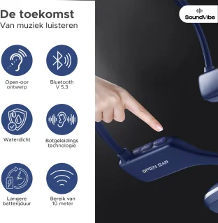 Soundvibe Bone Conduction Headphone Blauw