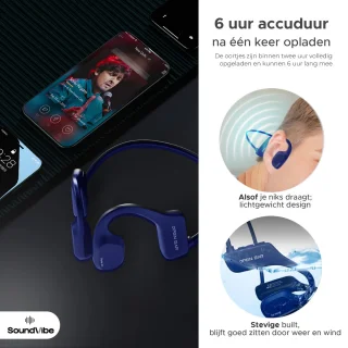Soundvibe Bone Conduction Headphone Blauw