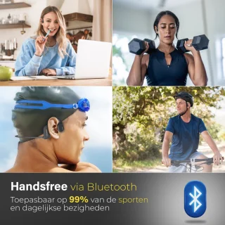 Soundvibe Bone Conduction Headphone Zwart draadloos
