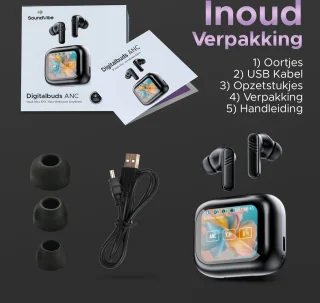 SoundVibe® Digitalbuds LX-10 - Draadloze Oordopjes Zwart