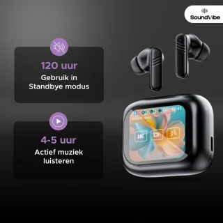 SoundVibe® Digitalbuds LX-10 - Draadloze Oordopjes Zwart